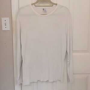 GAP Classic Long Sleeve, Crewneck Tee Shirt in White